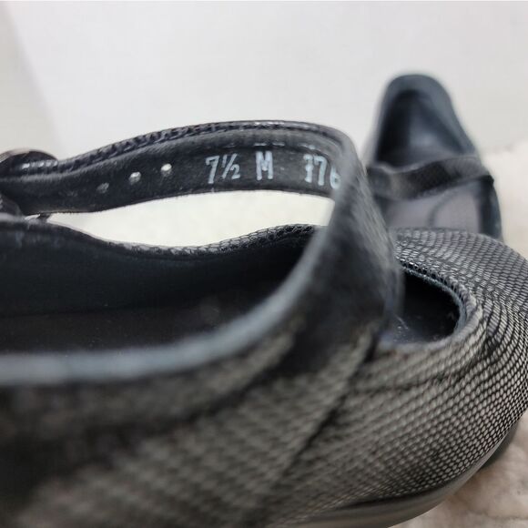 SAS Maria Comfort Womens Mary Jane Shoes Size 7.5 Black Snake Leather Print - Picture 8 of 10